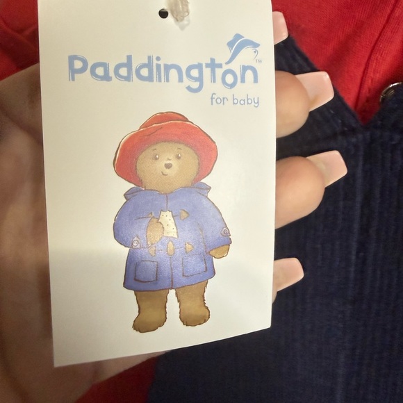 Paddington Baby Outfit 18–24M Corduroy Overalls Dungaree 2-Piece Set NWT - Picture 6 of 6
